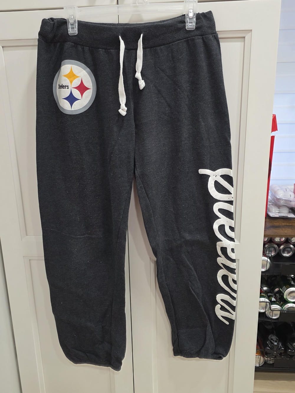 Black Steelers Logo Jogger Sweatpants